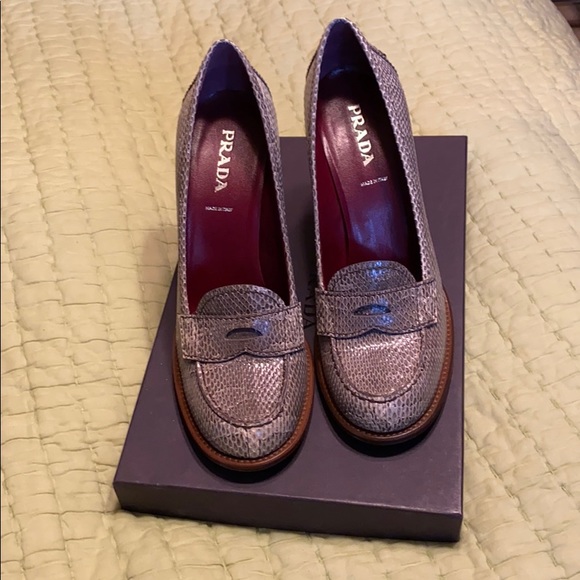 Prada Calzature Donna Loafer Platform 40/10 NWB - Picture 1 of 6